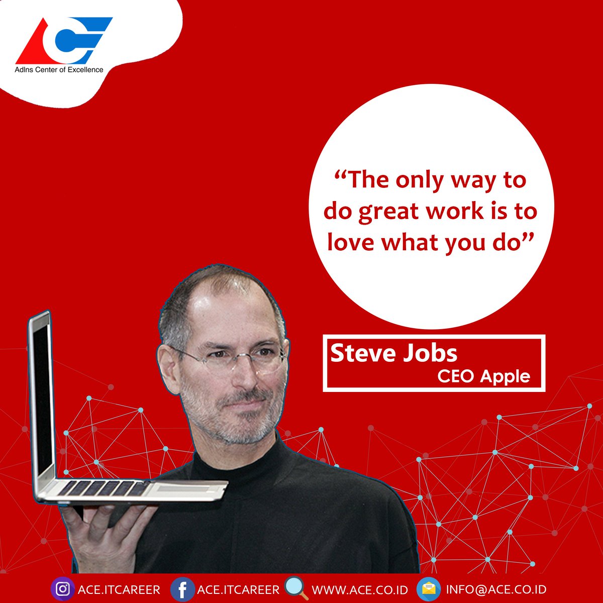 ACE_ITCareer's tweet photo. Selamat hari Senin sobat ACE! Tetep semangat untuk terus belajar programming dengan memperbanyak latihan :D

#ace #acehr #quotes #motivation #recruitment #loker #lokerIT #lowonganKerja #vacancy #lokerjakarta #infokerja https://t.co/cTw8u8eoh4