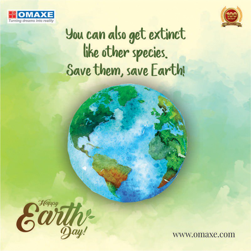 It is our only Earth, our home! Lets act before its too late... 
#Omaxe #OmaxeLtd #OmaxeLimited #Earthday2019