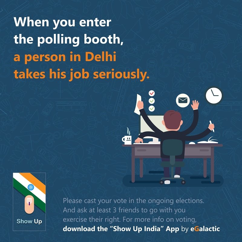 ShowUpIndia's tweet photo. This elections share your vote for better future.Complete you duty of voting and encourage 3 more to do so. Download the "Show Up India" app.
Android - https://t.co/Lsc5GBx5go
 IOS-  https://t.co/xNxgE1fFO8

#loksabhaelections2019
#india #youth #vote #educated #delhincr #Mumbai https://t.co/OEWgS1Z8Lv