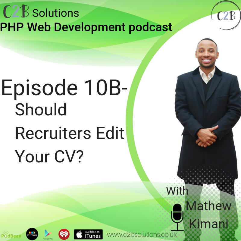 Bx3Kimani's tweet photo. Look out for Episode 10B of our PHP Podcast with @mattkimani This episode is about whether recruiters should edit your CV! Listen here -> https://t.co/hlB9FZH09N
#PHP #PHPpodcast #WebDeveloper #WebDeveloperPodcast #C2BPodcast #C2BPHPpodcast #PHPwebDevelopment https://t.co/ka8j5UKVHv