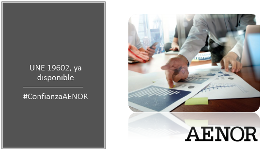 AENOR's tweet photo. Ya está disponible la Norma #UNE19602 Sistemas de gestión de compliance tributario. El estándar que ayudará a las organizaciones a prevenir y gestionar los riesgos tributarios y evitar la imposición de sanciones, administrativas y penales #ConfianzaAENOR
https://t.co/YEOGHoRpXD https://t.co/BbO8hIX4Up