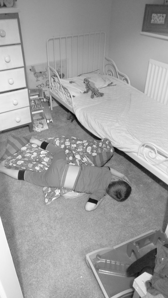 Also good morning Twitter. When to check on the wee man last night to make sure he was ok..... Yup he's fine