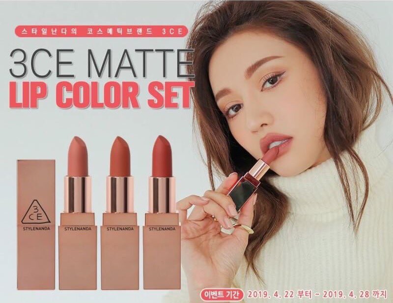 Pinkagestore's tweet photo. #3CE MATTE LIP COLOR SET
(3 แท่ง เบอร์ 226,227,228)
♡ราคา 1,290฿
ค่าส่ง ลทบ.50/ems60
ปิดรับ 28 เม.ย. https://t.co/wNM9a3Vfnz
