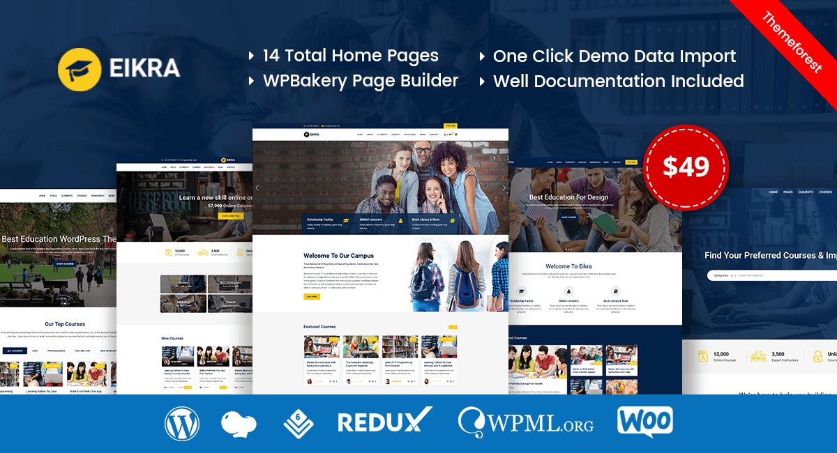 radiustheme's tweet photo. [1k Sales] Eikra - Education WordPress Theme at Envato Market. Thanks @envato and all of our Customers. https://t.co/hOKBzhBgJ1
#education #educationtheme #LMS #onlinecourse #onlinelearning #school #college #university #WordPress #theme #eikra #radiustheme https://t.co/QcDtlW4QgG