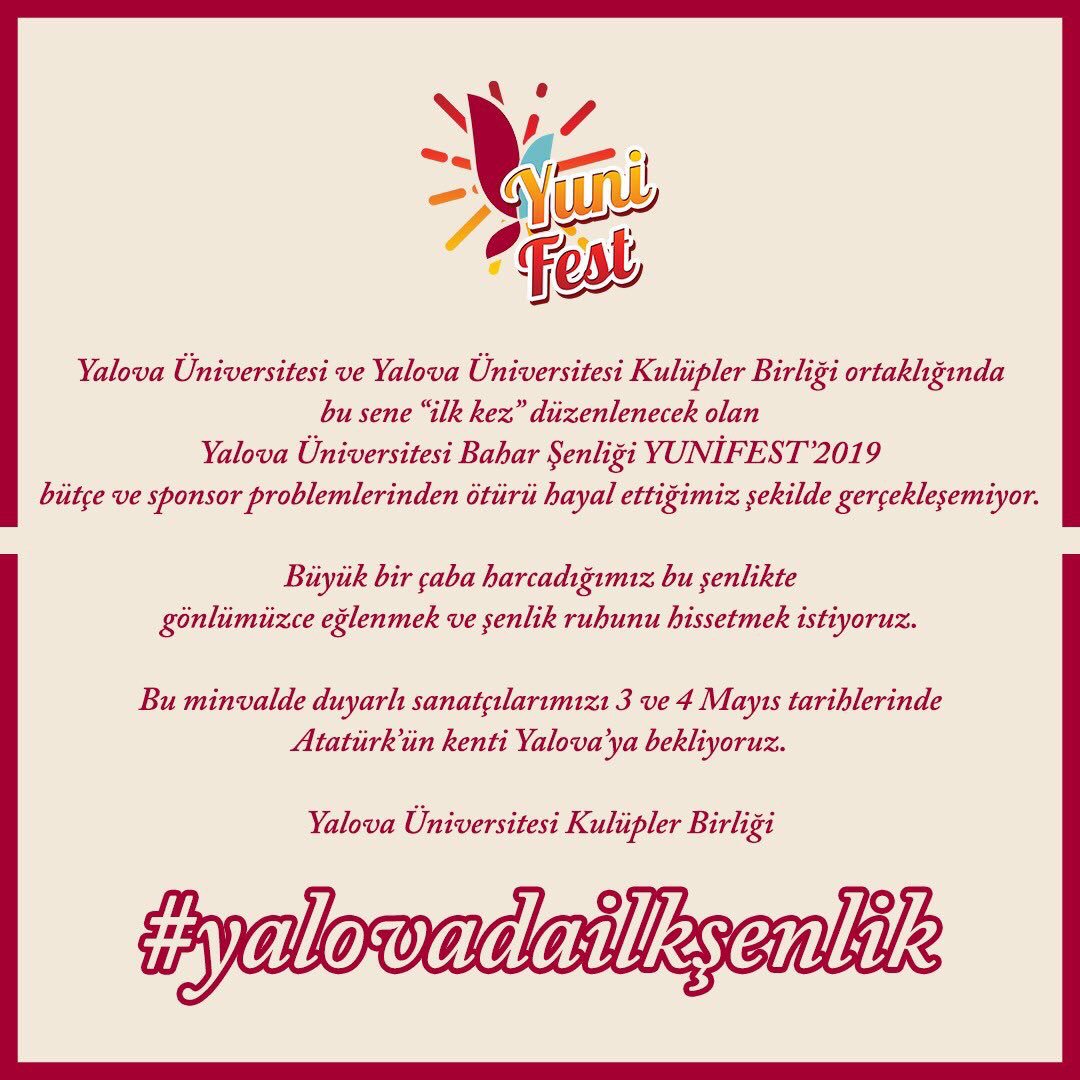 <a href="/edisgorgulu/">EDIS</a> <a href="/ceza_ed/">CEZA</a> <a href="/emircanigrek/">Emir Can İğrek</a> <a href="/evrencangunduz/">Evrencan Gündüz</a> <a href="/firattanis/">Fırat Tanış</a> <a href="/gulsen/">Gülşen</a> <a href="/guntacthis/">Güntaç Özdemir</a> <a href="/halilsezaip/">Halil Sezai</a> <a href="/kolpaNet/">Kolpa</a> <a href="/kenandogulu/">Kenan Doğulu</a> <a href="/Kalbenben/">Kalben</a> <a href="/mabelmatiz/">Mabel Matiz</a> <a href="/manusbaba/">manuş baba</a> <a href="/mazharalanson12/">Mazhar Alanson</a> <a href="/ferganmirkelam/">mirkelam</a> <a href="/mvoofficial/">mor ve ötesi</a> <a href="/Niltakipte/">Nil Karaibrahimgil</a> <a href="/tugkanofficial/">Tuğkan</a> <a href="/TeomanCom/">Teoman</a> <a href="/ufukbeydemir/">Ufuk Beydemir</a> #yalovadailkşenlik