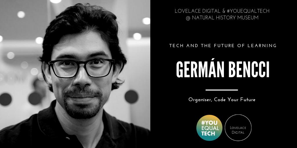 lovelacedigi's tweet image. .@CodeYourFuture_ provide inclusive training for refugees who dream of becoming software engineers. Organiser @gbencci is at @NHM_London to share CYF’s approaches to learning
🎥: buff.ly/2DbsMZ7
🎫 : buff.ly/2Uzv7Xv
#LovelaceDigital #YouEqualTech #Inclusion