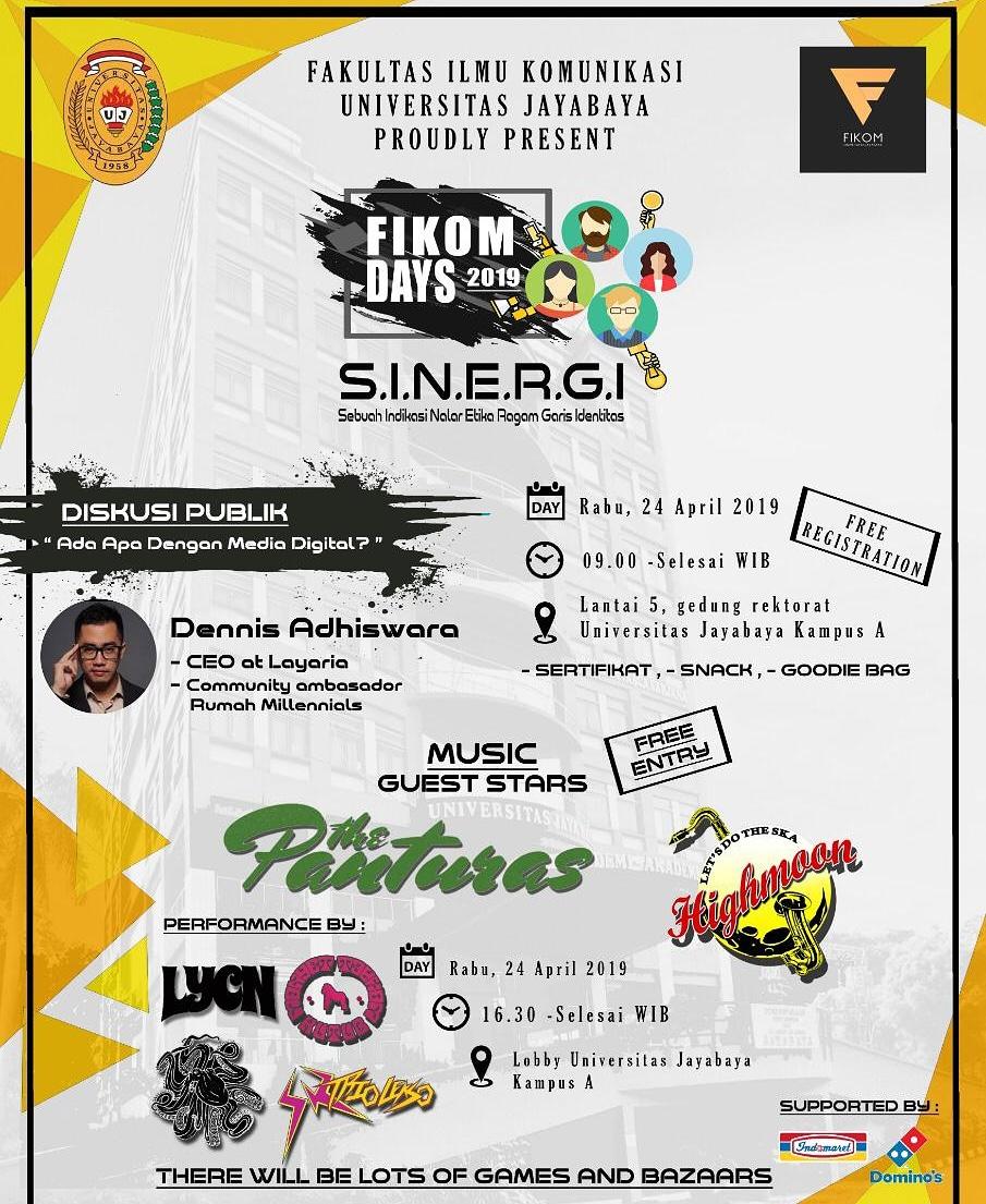 sktriolekso's tweet photo. Rabu, 24 April 2019, jam 19.00 kita akan tampil di acara Fikom Days Jayabaya. Let's Rock !!! https://t.co/ket6aF1OvN