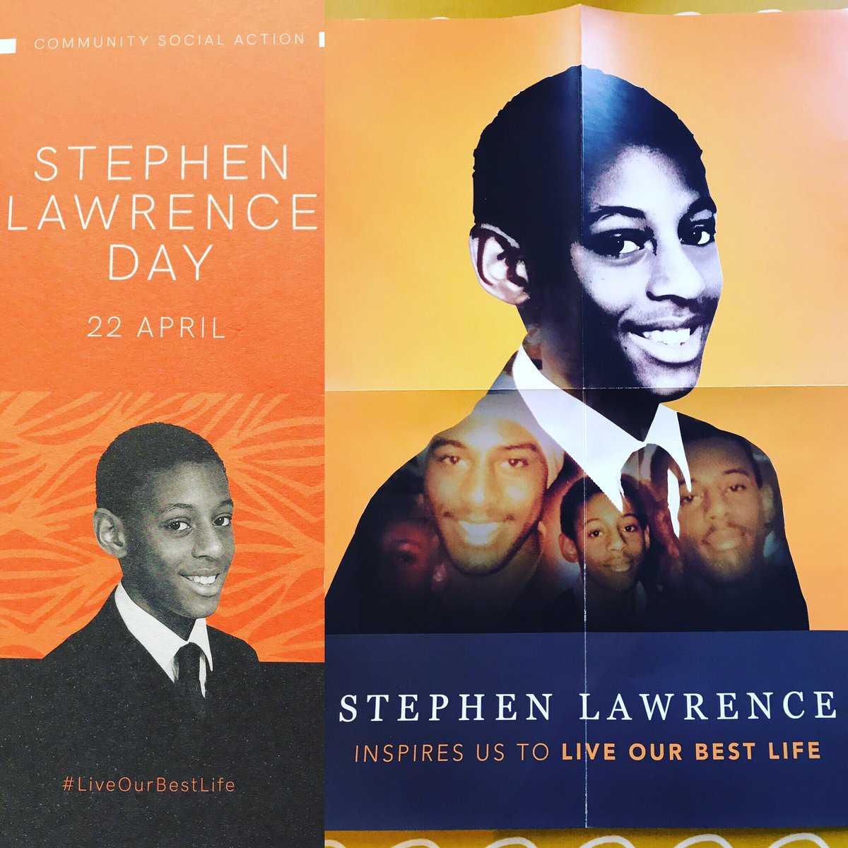 Ms_SThompson's tweet photo. Today is #StephenLawrenceDay dedicated to his memory but an active day to encourage young people to #LiveOurBestLife because #YourLifeMatters. If your attending a #SLDay event today don't forget to share the love on social media &amp; tag @S_LawrenceTrust  #BecauseOfStephenWeCan https://t.co/XhSHpj6xwa