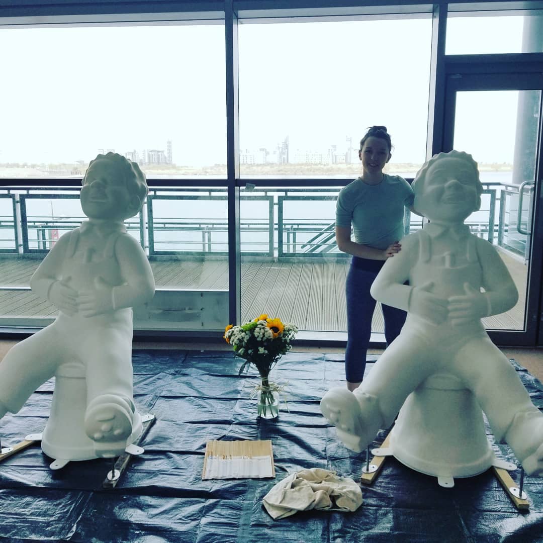 Arrived in Edinburgh to paint my Wullies! <a href="/OWBIGBucket/">Oor Wullie's BIG Bucket Trail</a> <a href="/wildinart/">Wild in Art</a>