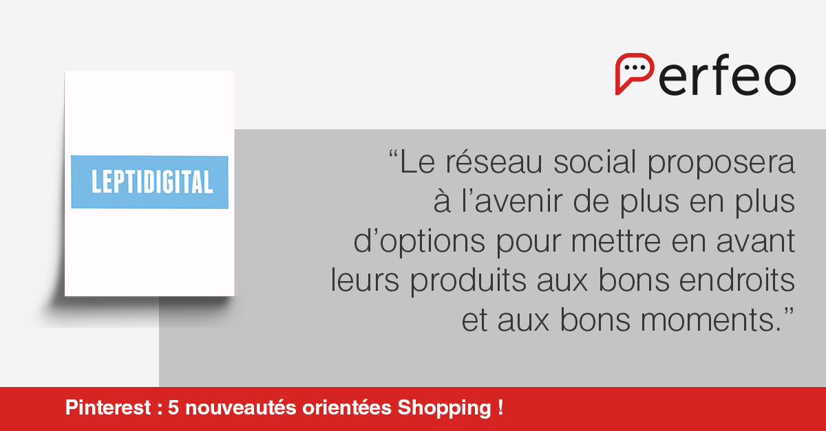 Pinterest : le réseau social s’oriente encore plus vers les marques et les utilisateurs grâce à ses 5 nouveautés à découvrir pour mettre en avant son catalogue de produits.
Source : buff.ly/2NIU7ps
#Pinterest #shoppingads