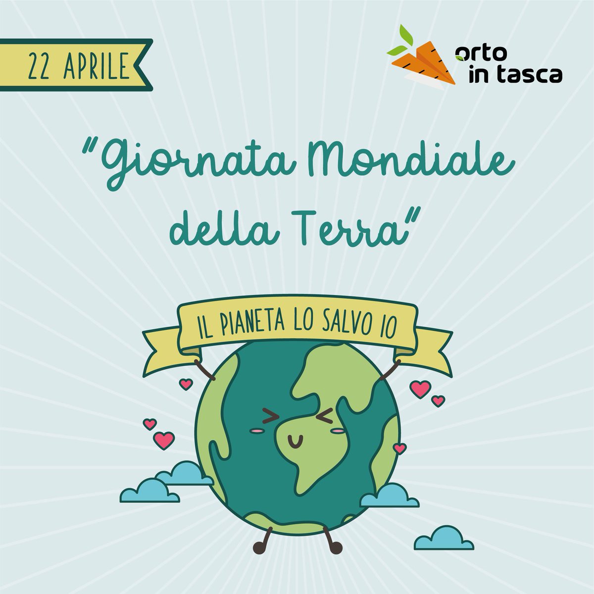 Oggi è la Giornata Mondiale della Terra.

Noi di Orto in Tasca che abbiamo nel nostro petto un cuore verde 💚 che batte, abbiamo iniziato una serie di azioni in favore dell'ambiente. 👉 bit.ly/ImprontaCarbon… 

#GiornataMondialeDellaTerra #22Aprile #ImprontaCarbonica