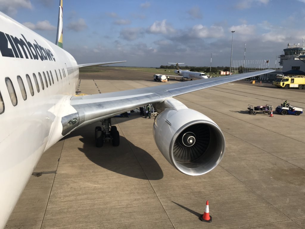 NunuraiNdawana's tweet photo. Thank you @FlyAirZimbabwe for another beautiful flight. #zitf2019 #HelloBulawayo https://t.co/O0yCw3YjYh