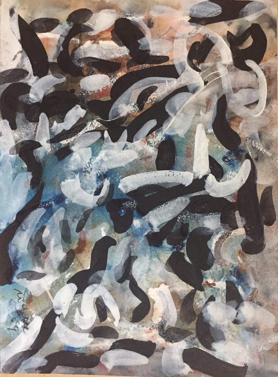 La collection Brache-Bonnefoi n’a pas fini de révéler ses trésors. Il y a quelques jours, découverte d’une gouache de Riopelle (1923-2002). Une œuvre inédite qui rejoindra l’exposition permanente (ouverture 2021). @AbbayeEn @leCMN #riopelle #automatisme #expressionnismeabstrait