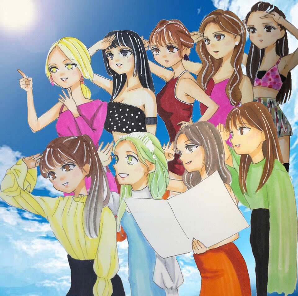 Twiceイラスト イラスト Illustration Fancyyou Fancy Twice Twiceイラスト Kpop Onceと繋がりたい ジョンヨン Jeongyeon サナ Sana ミナ Mina ジヒョ Jihyo ナヨン Nayeon ツウィ Tzuyu 周子瑜 モモ Momo チェヨン Chaeyoung