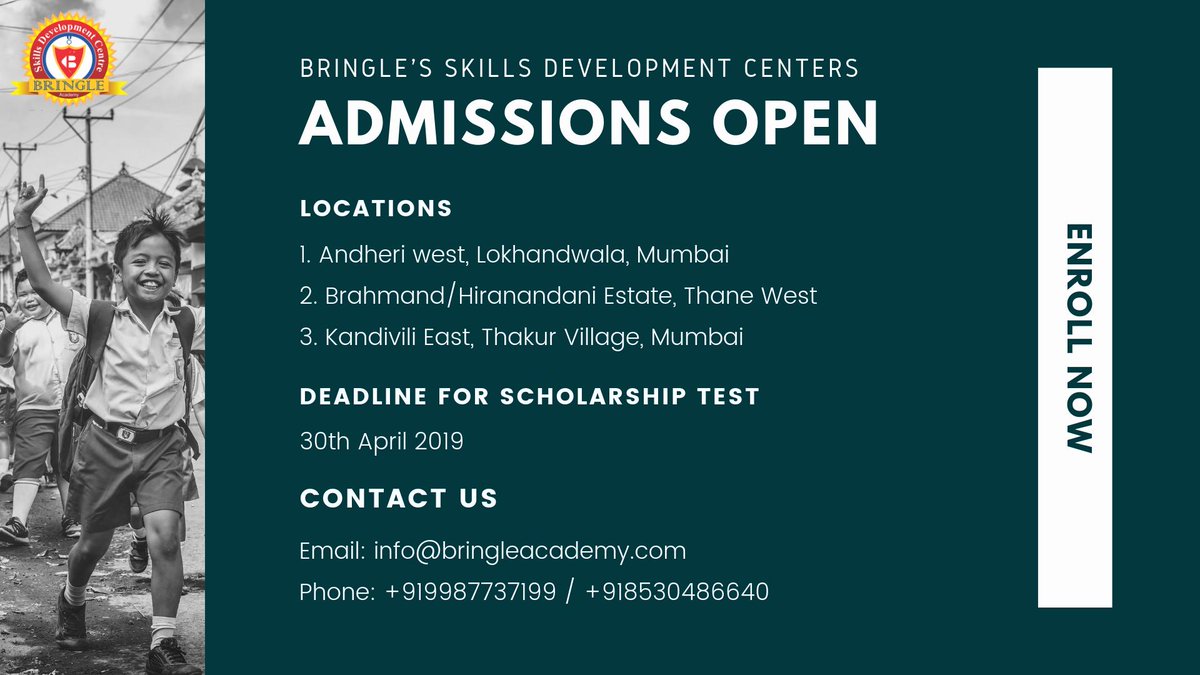 BringlePlatform's tweet photo. Enroll Now: https://t.co/uYAhoyUH4K
Know More: Email: info@bringleacademy.com | Phone: +919987737199 / +918530486640

#BringleAcademy #MBA4Kids #CatchThemYoung #SkillsDevelopmentCenter #Children #Parents #Schools #Education #Teachers #Learning #Business #Collaboration https://t.co/rQO3pwrTPa