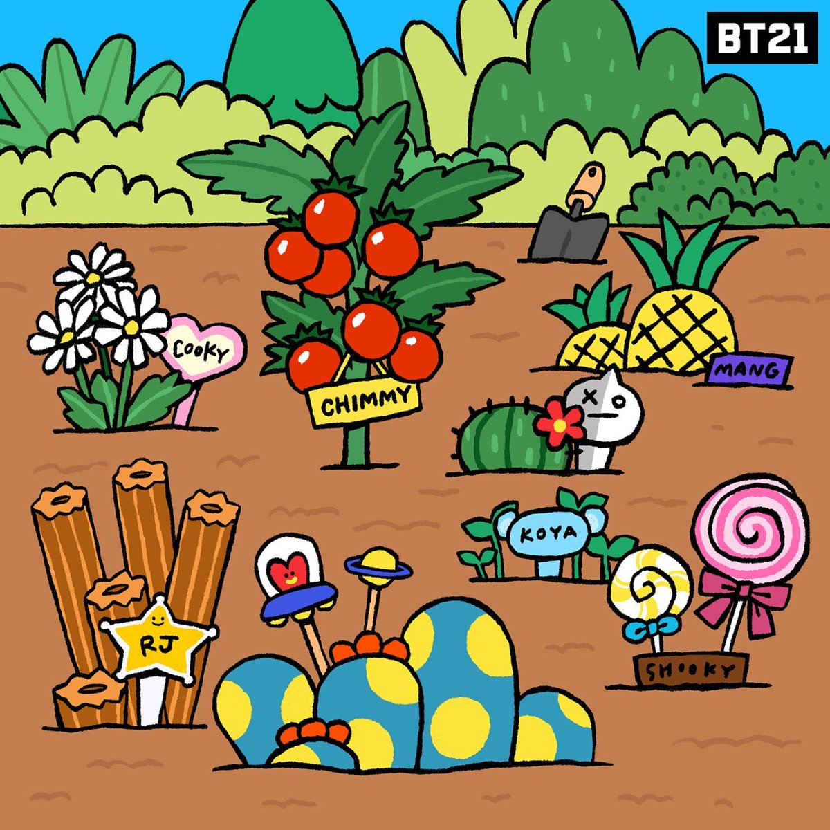 They say as you sow, so shall you reap. These are a few of our favorite things 😜
#RJ #Garden #BT21_UNIVERSE #BT21
