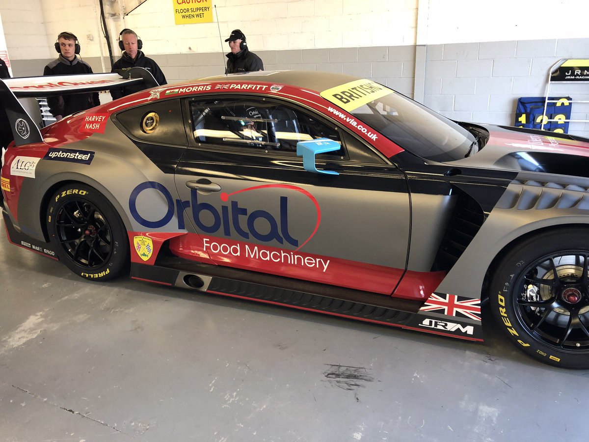 OrbitalRacing's tweet photo. Best of luck to @RickParfittJnr and @SebMorris31 today in the @BritishGT @Oulton_Park in the @orbitalfoods @OrbitalRacing sponsored Bentley GT.  ⁦@BentleyRacing⁩ https://t.co/ex0BQOw8fG