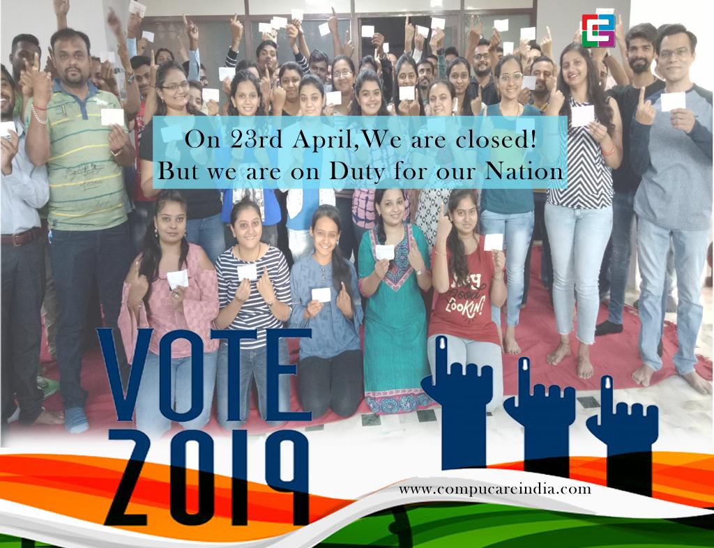 On 23rd April,Lok Sabha Election so we are on Duty for Nation #ElectionDay #ElectionCommission #LokSabhaElections2019