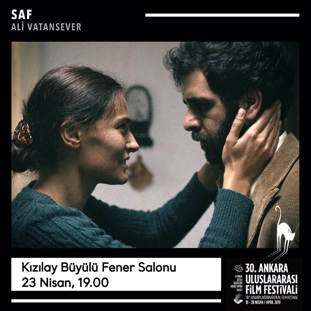 SAF 23 Nisan Salı günü Ankara Film Festivali Ulusal Uzun Film Yarışması gösterimleri kapsamında seyirciyle buluşacak 📽 <a href="/ankarauff/">Ankara Film Festivali</a> 
#auff2019 #auff30 <a href="/ali_vatansever/">Ali V.</a> <a href="/saadetisilaksoy/">Saadet Aksoy</a> <a href="/bulduonur/">Onur Buldu</a> <a href="/ummuputgul/">ümmü putgül</a> #erolafşin #saffilm
