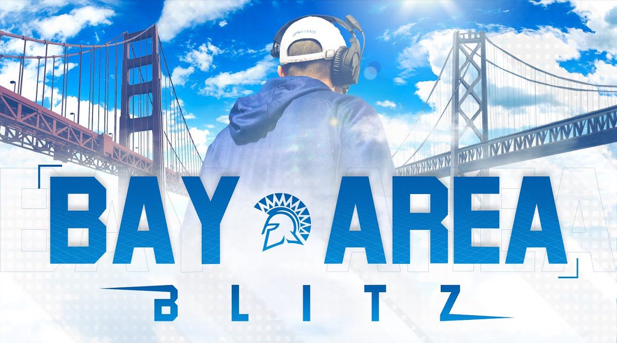 SanJoseStateFB's tweet photo. First day on the road recruiting so we gotta start in our own backyard! Today every coach is hitting schools the Bay Area!

Bay Area Blitz. 

Let’s Go! https://t.co/OzZu2r5vxW