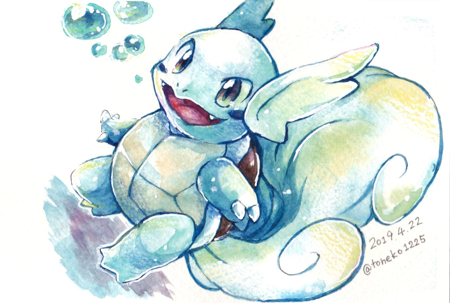 トネコ 久々の水彩カメール ポケモン版 ポケモン版深夜の真剣お絵描き60分一本勝負 T Co Loet60nwdx Twitter