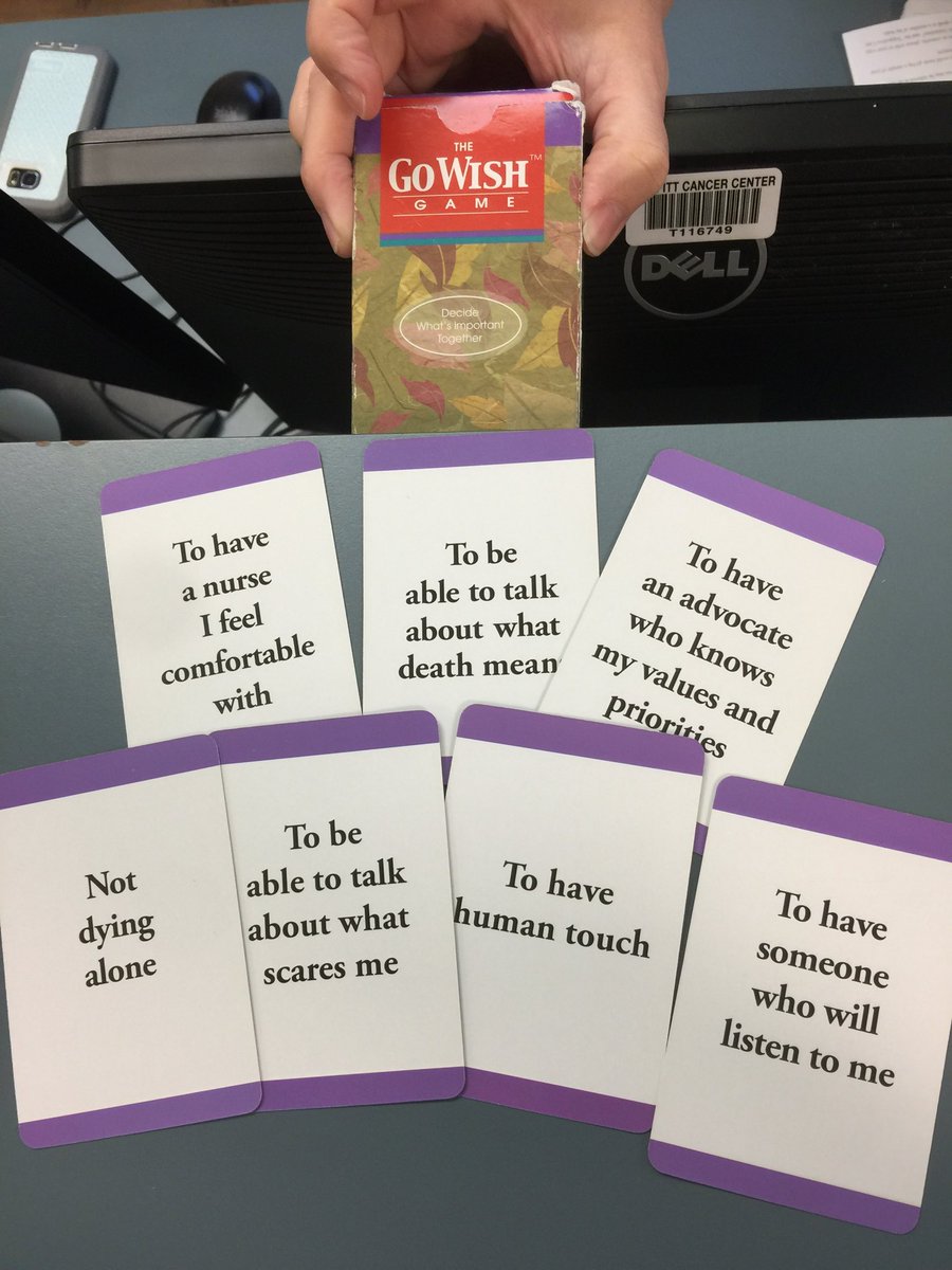 puntu1's tweet photo. Indispensable, compassionate, skilled &amp; devoted palliative care nurses play cards-Go Wish cards to explore preferences of patients with serious illness. Many needs &amp; priorities require the talents of such extraordinary nurses! #hpm ⁦@DianeEMeier⁩ ⁦@MarshaBlackburn⁩ https://t.co/vTSa5KjvLg
