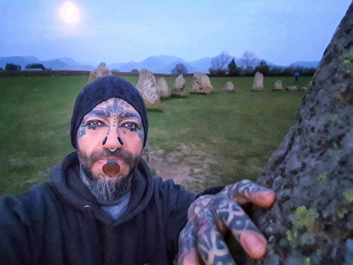Moonlight at Castlerigg Stone Circle, what a magnificent long weekend we've had :)) #lakedistrict #stonecircle #alternative #tattoos