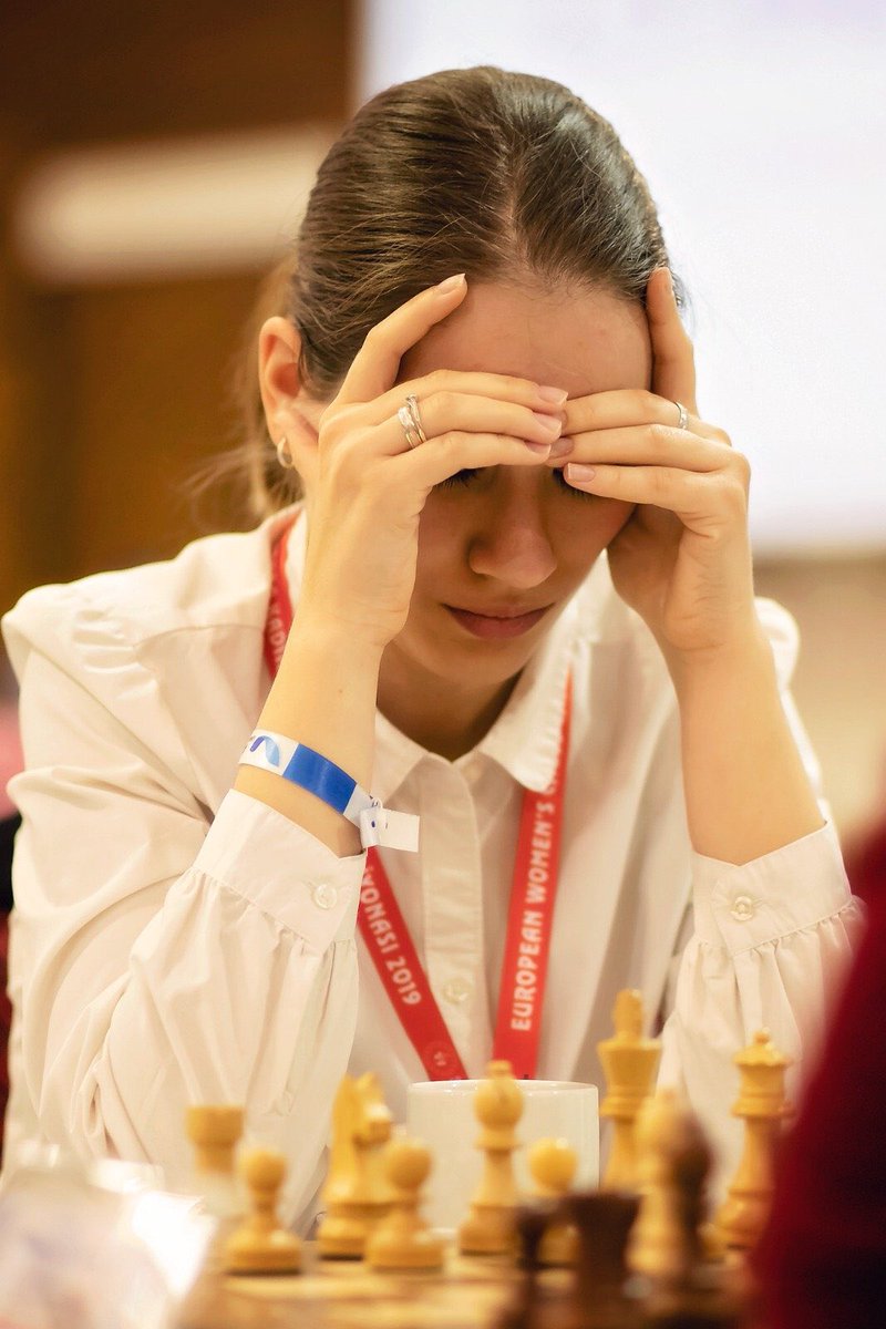 Congratulations to Kashlinskaya Alina (RUS) who became European Women’s Chess Champion 2019!
Five players tied for the top, each with 8 points, but Kashlinskaya took gold with the best tiebreaks, Sebag Marie (FRA) came second, while bronze medal went to Paehtz Elisabeth (GER).