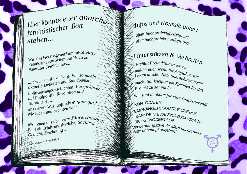 aboutfem's tweet photo. Ansonsten arbeiten wir fleißig am Buchprojekt: Die Deadline für Beiträge ist abgelaufe;, unterstützt uns weiter durch Werbung, Lektorat, Spenden,... https://t.co/vgtvliSnRi https://t.co/z1qRlajF53