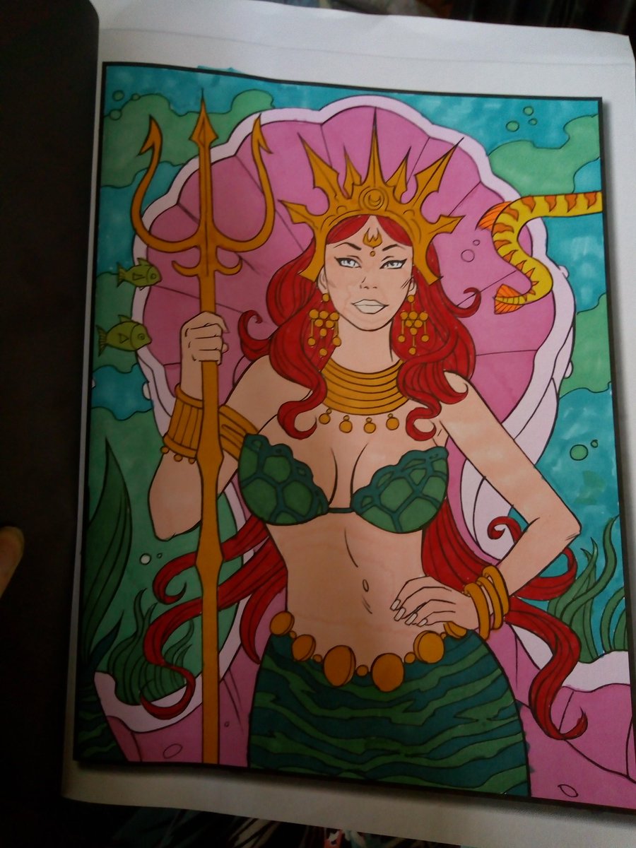 // The Queen is finished. nwn 

It's only a colouring book, didn't make it myself. Only coloured it. UwU