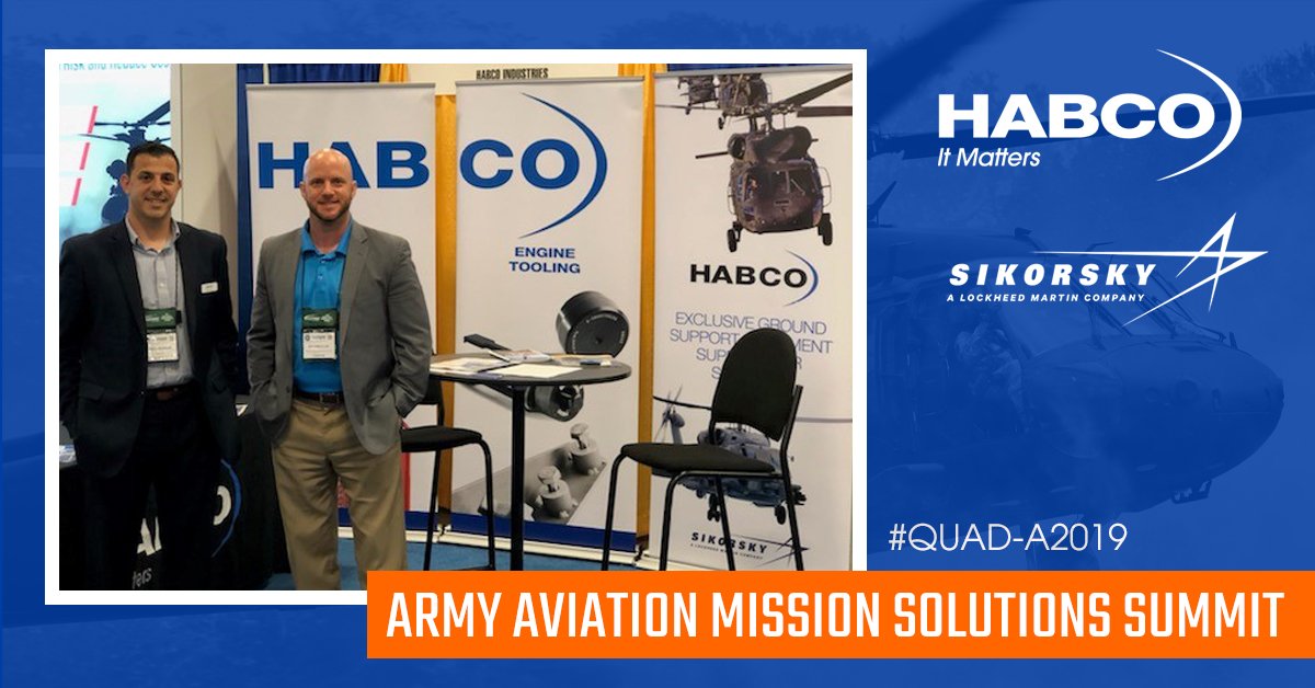 Great week at QUAD-A in Nashville. HABCO is honored to partner with Sikorsky, A Lockheed Martin Company, to support U.S. Army Aviation. #ArmyAviation #HABCO #sikorsky #lockheedmartin