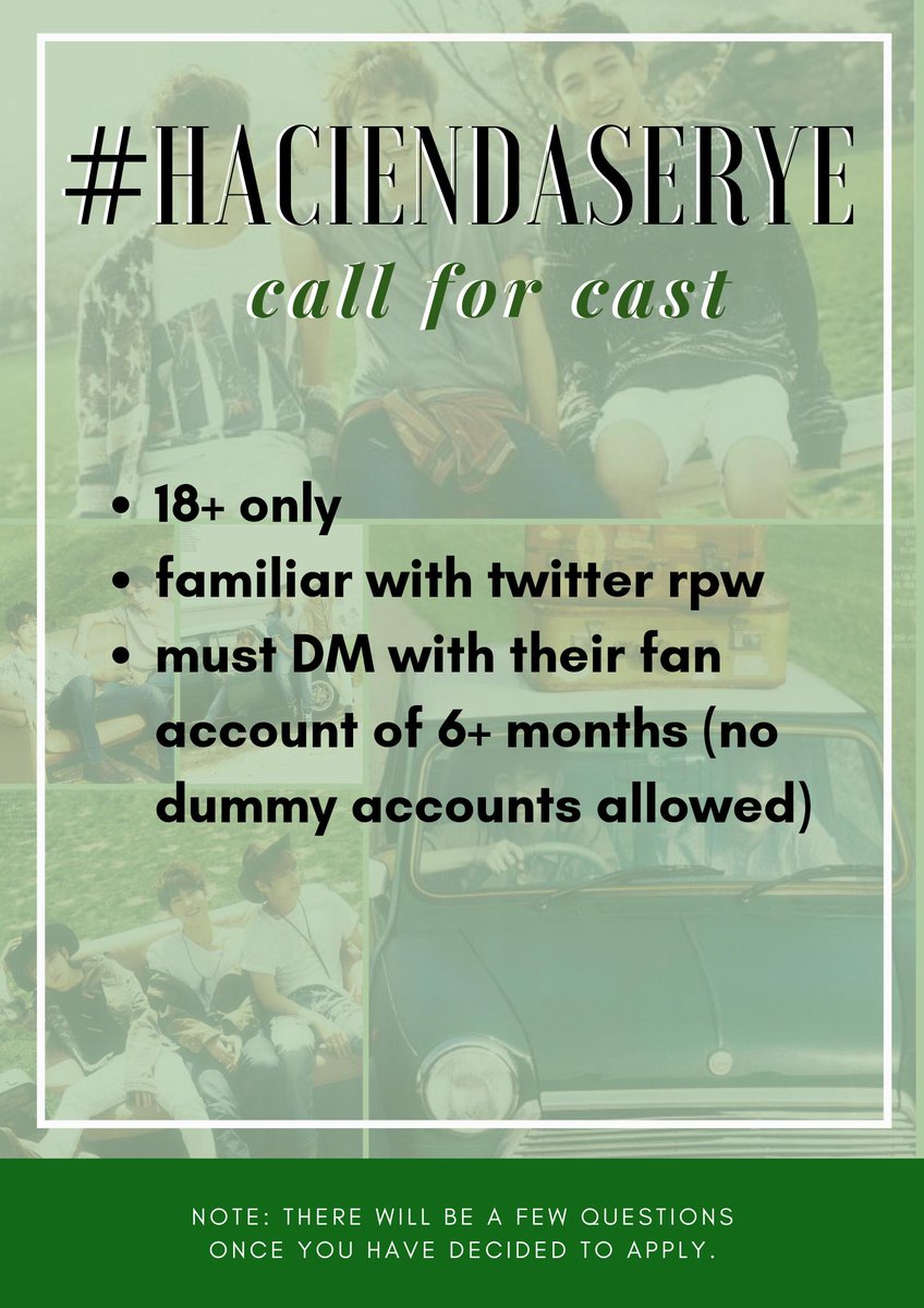 pinoysvt's tweet photo. 🍃 CALL FOR CAST 🍃

Naghahanap ang #HaciendaSerye ng panibagong miyembro ng aming cast! Kapag may karagdagang tanong, magpadala na lang ng mensahe. 🐥 https://t.co/6hxAr24p4r