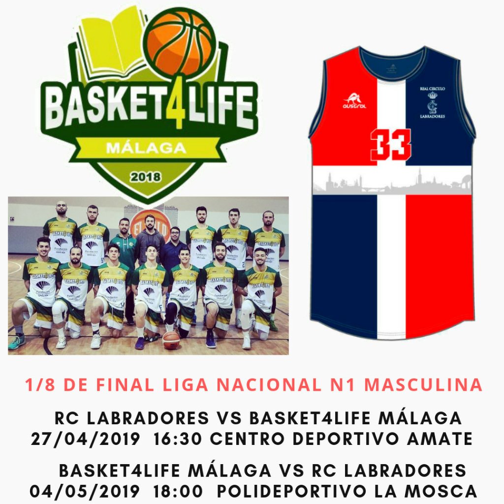 Ya tenemos los PLAYOFFS de la Liga N1 <a href="/FAB_Andaluza/">Federación Andaluza de Baloncesto</a> masculina aquí, empezamos este sábado en C.D. AMATE a las 16:30. Esta temporada ha sido sorpresiva por muchos motivos, sobre todo, ha prevalecido cierta igualdad q ha hecho la liga un espectáculo mejor. 
¡Muchas ganas de finde!