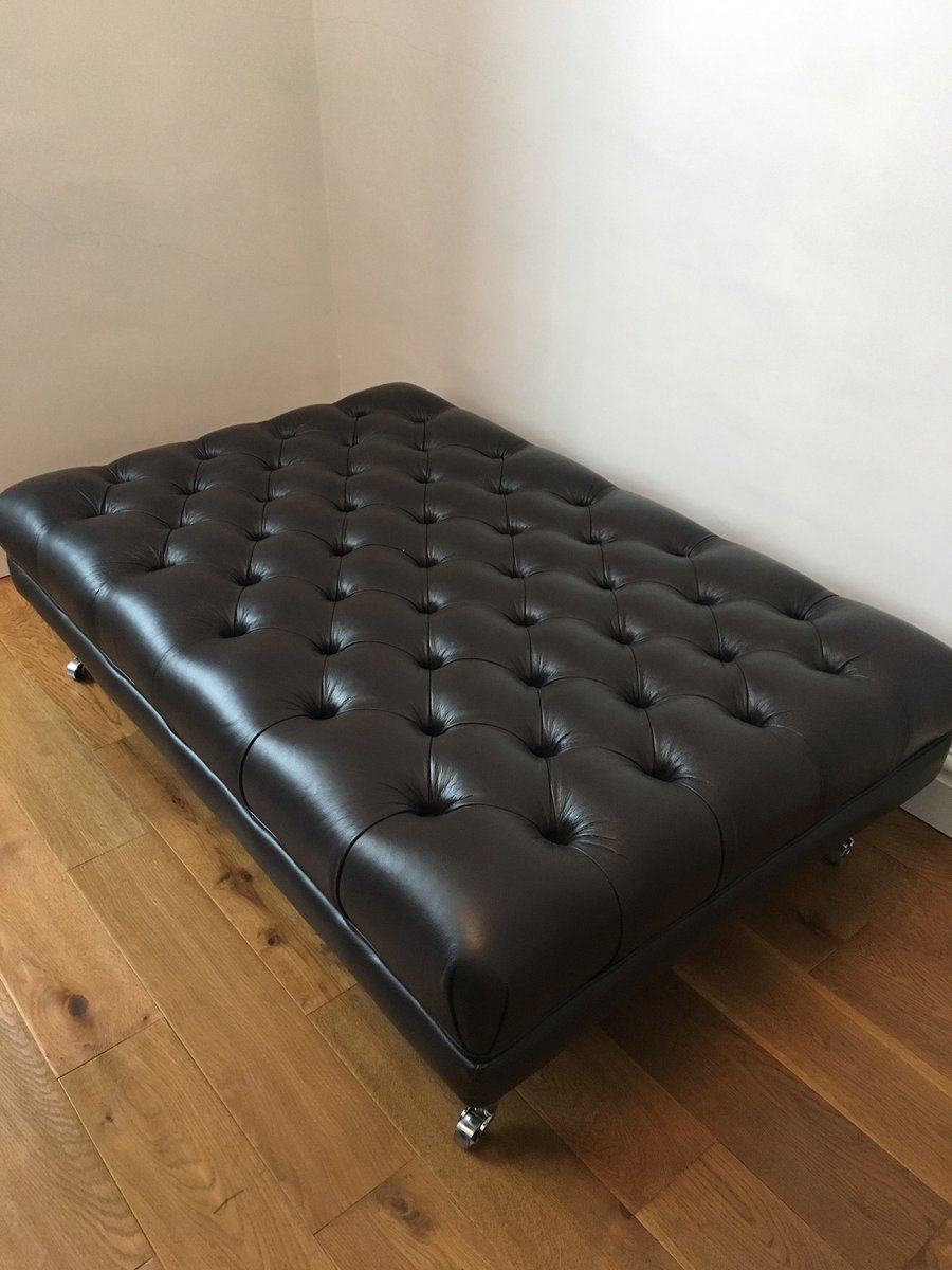 Large deep buttoned footstool, another example of the quality work we can produce #create #loveupholstery #buttons