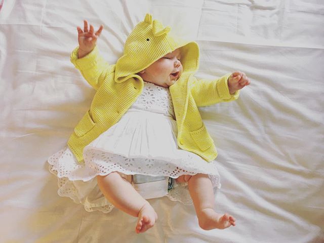 charlottehbest's tweet photo. C H I C K L E T 
Happy Easter everyone! Finally managed to get a photo of little A in her Easter finery after a few days of her mainly needing to be semi-naked  due to the heat! 🐣 
#easter #easterchick @_baby_gap_ #holiday #happyeaster #springchick https://t.co/39F5J9NSGI https://t.co/iz1uTaK8vu