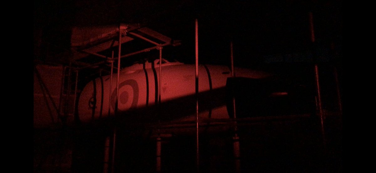 XL388 bathed in a red glow from the anti collision lights from Canberra’s WH779 and WT536. Photo thanks to Canberra WT536. #twitterVforce #Vulcan #XL388 #MuseumMonday <a href="/AeroventureSYAM/">SYAM</a>