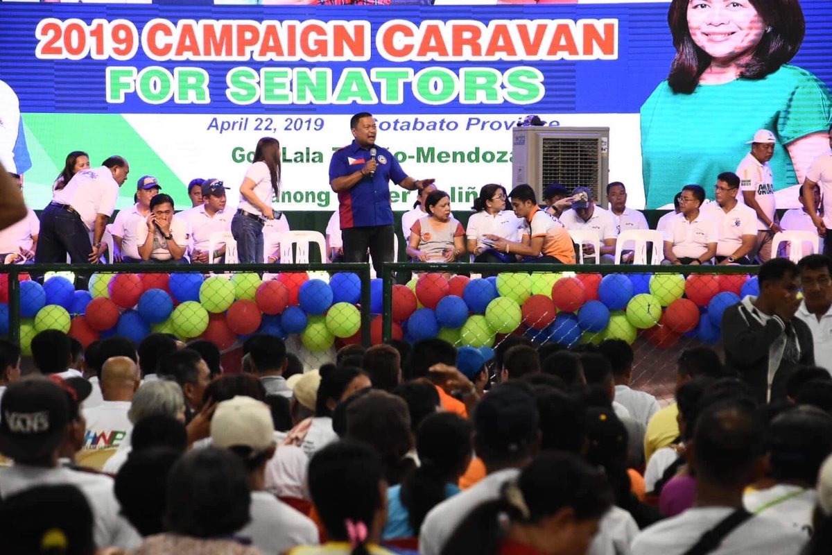 jvejercito's tweet photo. #HNP Campaign Caravan for Senators in Kidapawan City. 

#26Ejercito #MrHealthCare #JVIsTheGoodOne https://t.co/FKLUtaFjAu