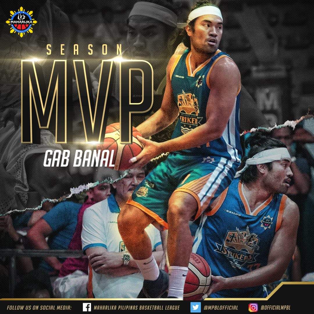 officialmpbl's tweet photo. Season MVP
— Gab Banal (Bacoor City Strikers)
#mpblfinals #MPBLPlayoffs2019
#mpbl #DatuCup #LigaNgBawatPilipino https://t.co/z12jLLvDnk
