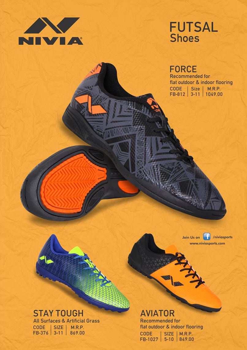 nivia futsal football shoes