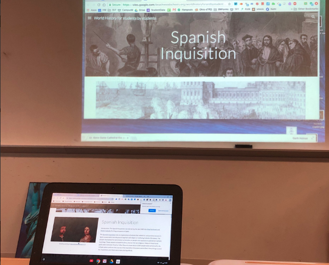 GarthHolman's tweet photo. Ss using #studentcreatedtextbook for first time today, after #wikispaces closed in summer. Using #googlesites & new formate. Not completed yet, but taking shape and Ss will be building before end of the year. Take a look-share your thoughts & ideas? https://t.co/bwXRApxOpB https://t.co/Wb0UIAqprd