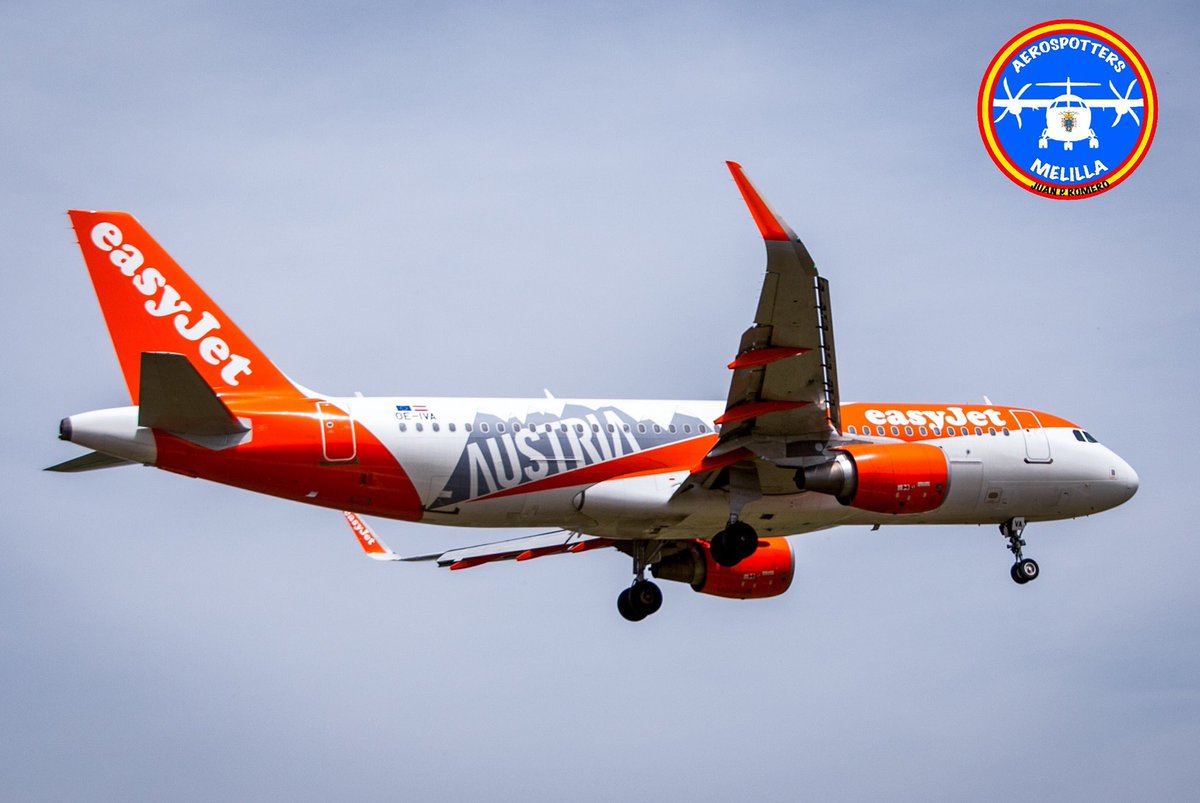 SpottersMelilla's tweet photo. @Airbus A320-214 (MSN-6970) de @easyJet OE-IVA (Austria Livery) en corta final a la #rw09 de #GranadaGRX procedente de @berlinairport-Tegel.
.
.
Foto📸: Juan P. Romero Bueno
@ibeca73 @RosaOP @phelipOulos @MedinaSpotter @KarlosTorna @linwer @hydra_66 @TORRECILLA13 @Aviojets https://t.co/wXctozV2al