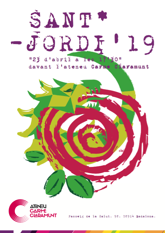 Demà, dia de Sant Jordi, us esperem a l'Ateneu a partir de les 17.30 amb un racó de poesia, tallers pels infants i bona música. No us ho perdeu. #Badalona #santajordina #SantJordi2019