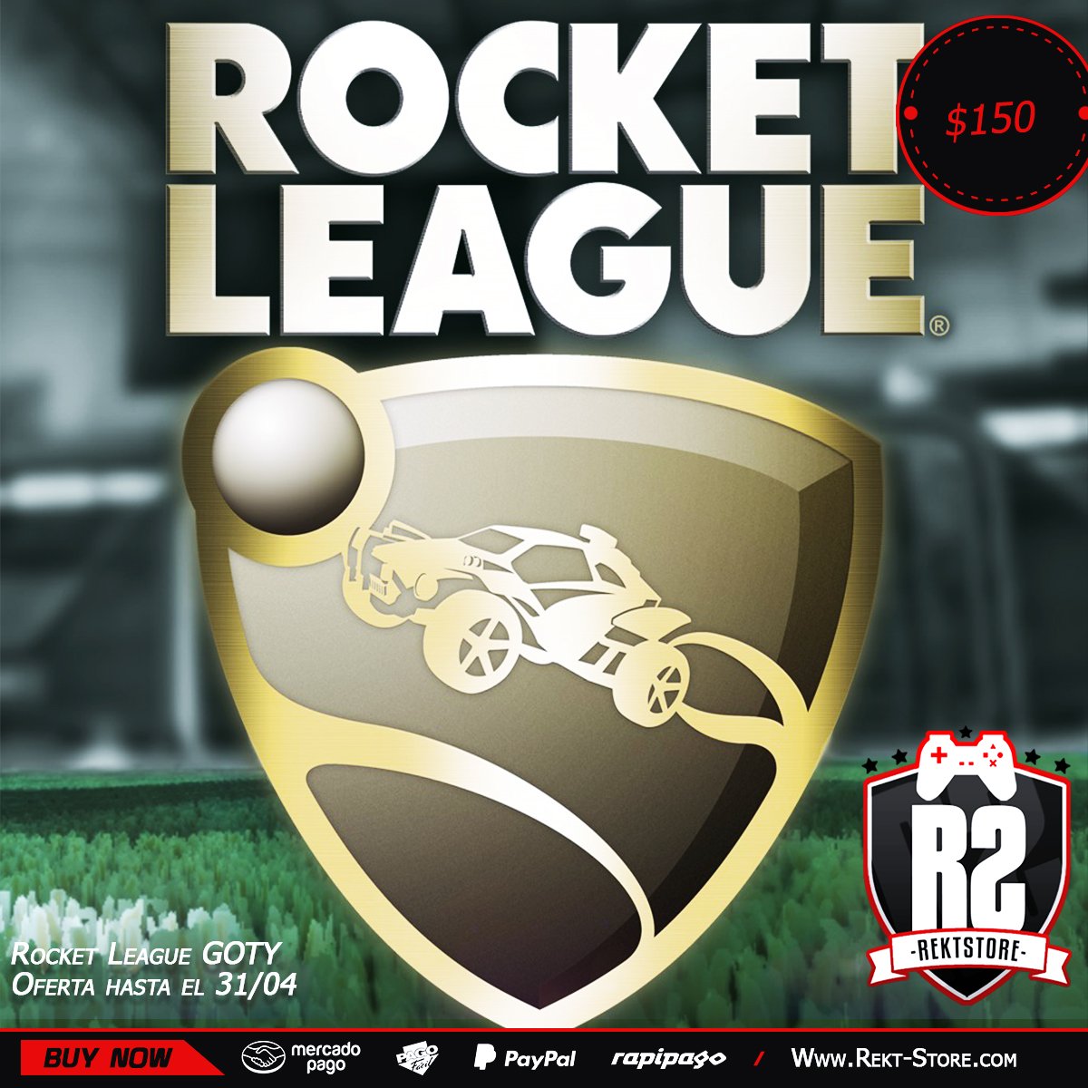 Rekt_Store's tweet photo. Rocket League version Game of the Year, oferta disponible hasta el 31/04!

  #Steam #rocketleague #oferta #rektstore #videojuegos https://t.co/rI7pMdLH0d