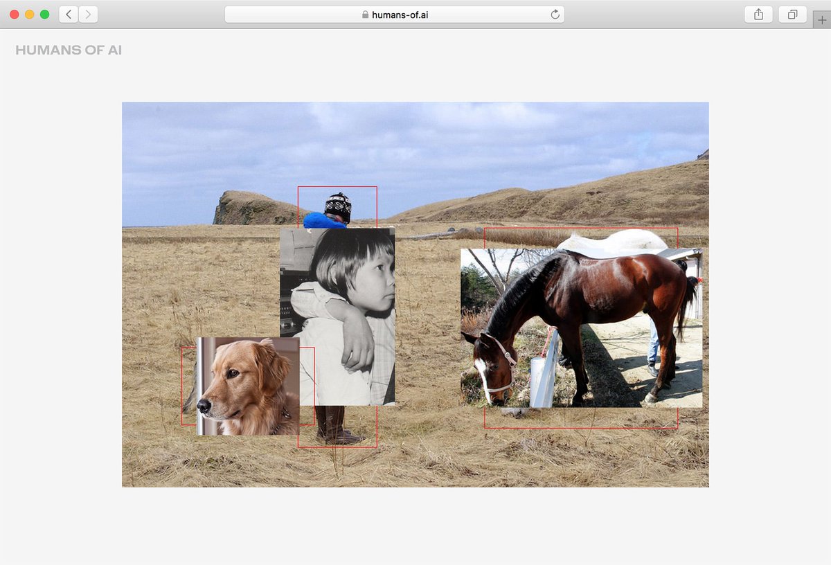 philippschmitt's tweet image. New Project: Humans of AI is an online exhibition of three works based on the COCO Image Dataset. humans-of.ai