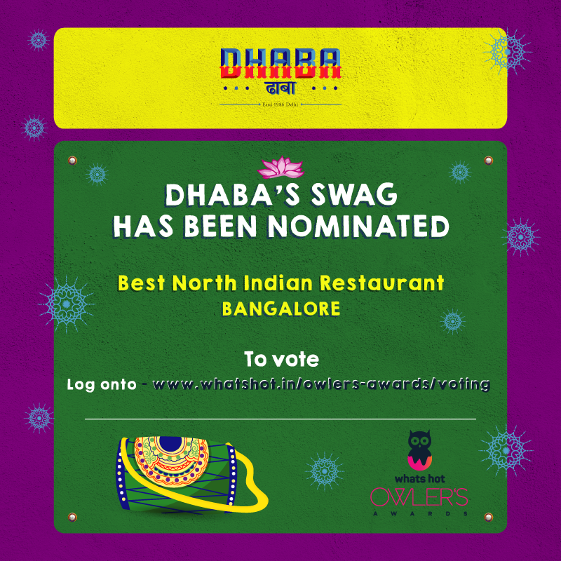 dhaba1986's tweet photo. Oye #Bangalore waalon! Dhaba's swag has been nominated! Ungli uthao, link dabao, vote lagao! Show us some true Punjabi love by giving us digital jhappi! log onto https://t.co/nVZkhnth2g &amp; place your vote today! Voting closes soon! #SwagAnusaar #WinnerWinnerChickenWaalaDinner https://t.co/aHuJK0hmYz