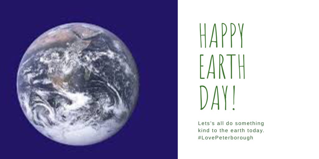 CityPtbo_'s tweet photo. Happy Earth Day! Celebrate by doing something kind to the earth today. https://t.co/8824EuPzfL
