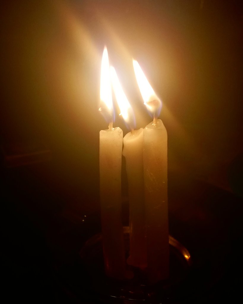 erandin's tweet photo. Three candles lit up as we prayed as a family for the country.
.
.
"Again, truly I tell you that if two of you on earth agree about anything they ask for, it will be done for them by my Father in heaven. (Matthew 18:19-20)
.
#PrayForSL #StrongerTogether #lka #LetYourLightShine https://t.co/LrYl8uWorG