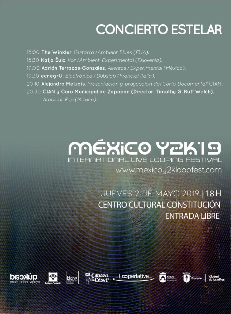 MxY2KLoopfest's tweet photo. ¡Acompáñenos a hacer #historia!
Por primera vez en el mundo se presentarán obras escritas expresamente para #Coro y #LiveLooping.
#ConciertoEstelar #EstrenoMundial
#CulturaZapopan
#MexicoY2K19 #MexicoLoopfest #NosVemosEnMayo #SomosBlueline #LaConsti #Looperlative https://t.co/VD5cwqdwfL