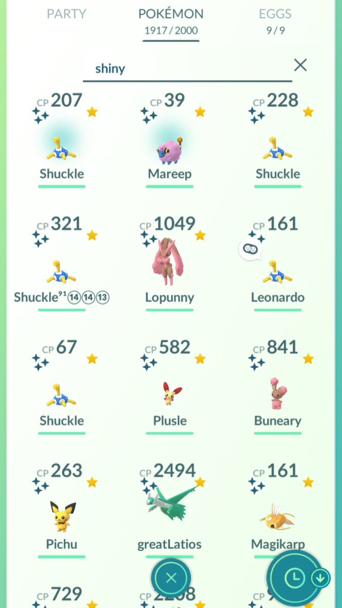 TrainerBudin's tweet image. All my Shinies in the last week. 🤗
#PokemonGO #ShinyPokemon #InOneWeek