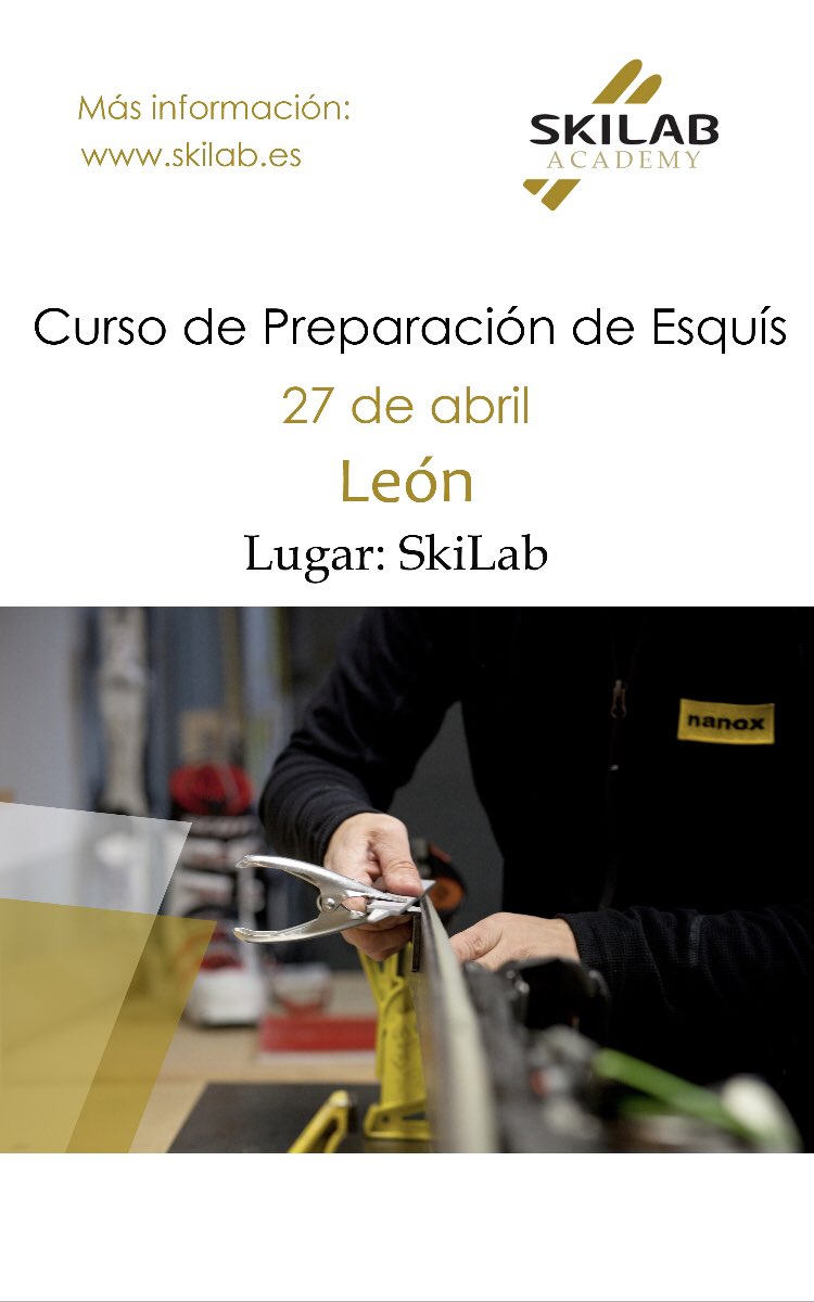 En #leonesp impartiremos este curso de Preparación de esquís el próximo sábado! Más información en SkiLab.es